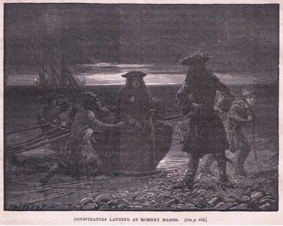 Spiklenci přistávající v Romney Marsh AD 1696 od Paul Hardy