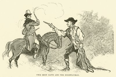 Twm Shon Catti a Highwayman (rytina) od Paul Hardy