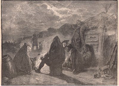 Washington ve Valley Forge u táborového ohně od Paul Hardy