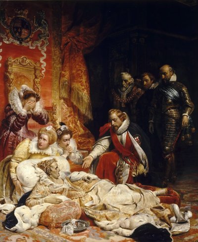 Smrt Alžběty I., anglické královny od Paul Delaroche