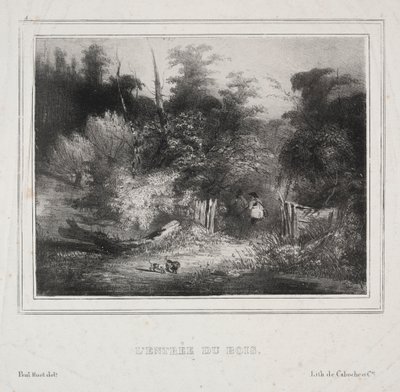Krajiny: Vchod do lesa, 1829. od Paul Huet
