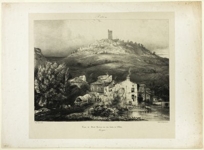 Věž Mont-Perrou, při pohledu z Banks of the Allier (Auvergne) od Paul Huet