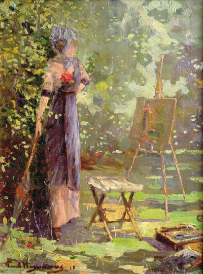 Model umělce (panel) od Paul Huysmans