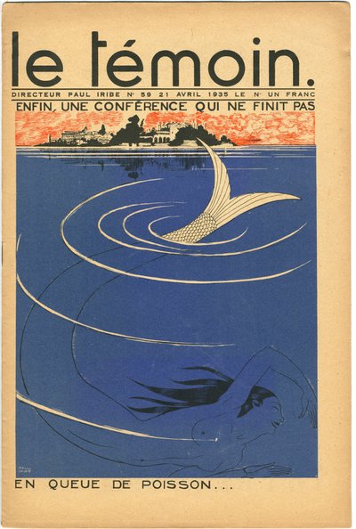 Obálka časopisu The Temoin, Satirical in Colours, 21. dubna 1935 (litografie) od Paul Iribe