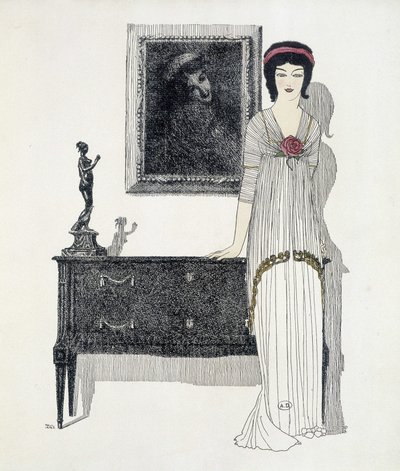 Stvoření Paula Poireta z „Les Dresses de Paul Poiret“, kresba Paula Iribea. 1908 od Paul Iribe