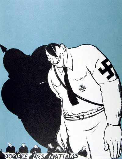 „Hitler a Společnost národů“, 1935 od Paul Iribe