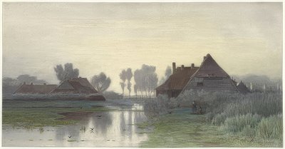 Farmy v ranní mlze. 1838-1903 od Paul Joseph Constantin Gabriel