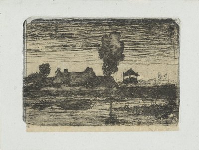 Krajina s kupkou sena od Paul Joseph Constantin Gabriel