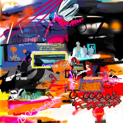 Paris Mob, 2023 (digitální umění) od Paul Kempton