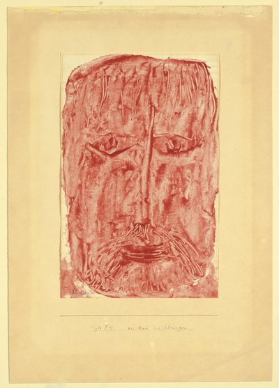 Muž smutku; Muž bolesti od Paul Klee