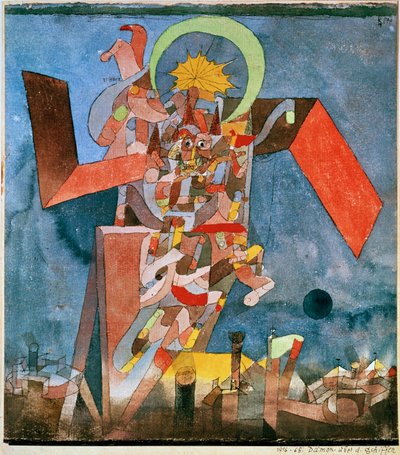 Démon nad loděmi (olej na plátně) od Paul Klee