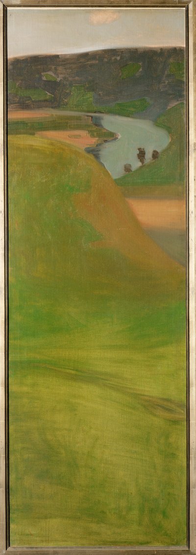 Pohled na řeku Aare, Švýcarsko (malba na plátně) od Paul Klee