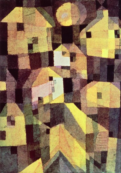 Abstraktní kompozice domů od Paul Klee