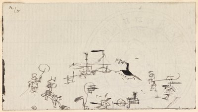 Rušná pláž, 1926. od Paul Klee