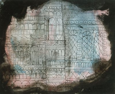 Hořící hrad od Paul Klee