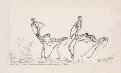 Candide, kapitola 16. Zatímco je následovaly dvě opice a kousaly se do hýždí, 1911. od Paul Klee
