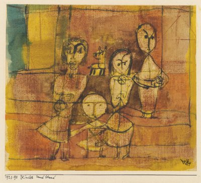 Děti a pes, 1920 od Paul Klee