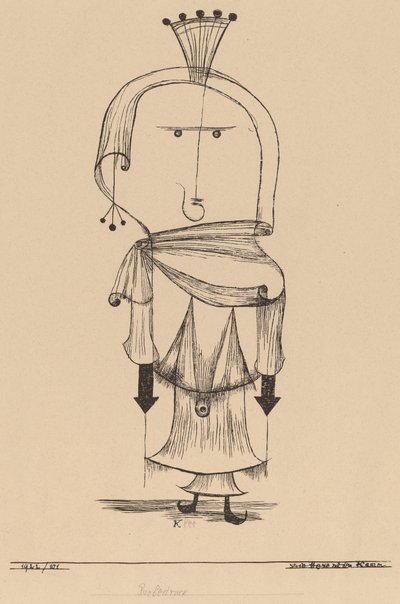 Čarodějnice s hřebenem od Paul Klee