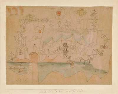 Kresba pro půjčovnu lodí, 1918. od Paul Klee