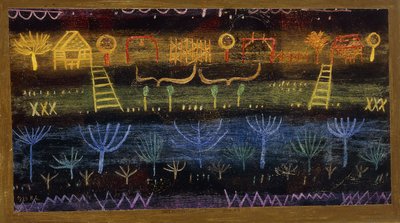 zahrada na úrovni; zahrada na rovině od Paul Klee
