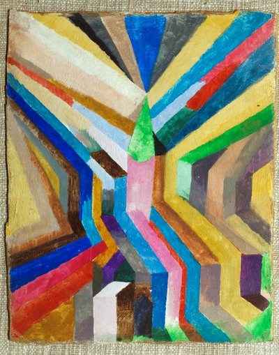 Zelená kostelní věž uprostřed (dýchání) od Paul Klee