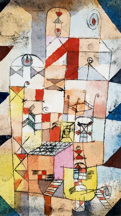 Interiér domu, kolem roku 1919 od Paul Klee