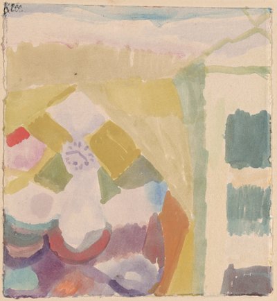 Interiér s hodinami od Paul Klee