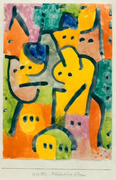 Dívčí třída venku od Paul Klee