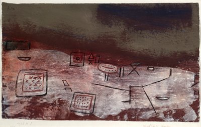 Moeblierte Arktis (arktický nábytek). 1935 (tempera na papíře) od Paul Klee