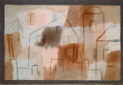 Umístěte v modré a oranžové barvě od Paul Klee