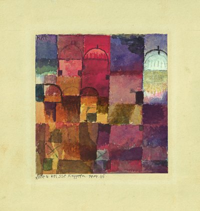 Červenobílé kopule, 1914 od Paul Klee