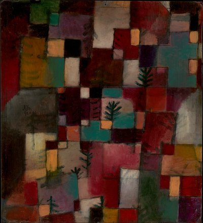 Červenozelené a fialovo-žluté rytmy od Paul Klee
