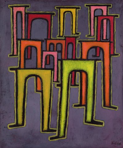 Revoluce viaduktu od Paul Klee
