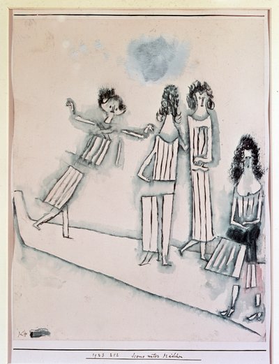 Scéna s dívkami (Kresba, 20. století) od Paul Klee