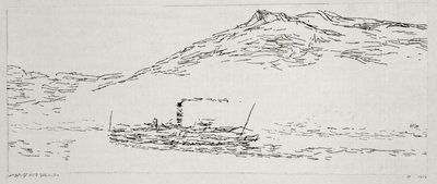 Parník na Thunder Sea od Paul Klee
