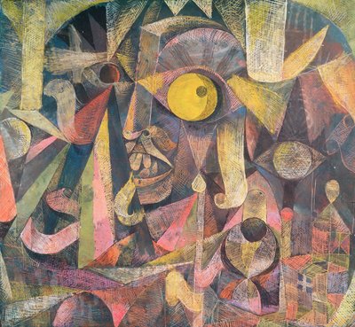 Měsíc byl na ústupu, ukázal mi grimasu Angličana, Lorda Mal Fame od Paul Klee