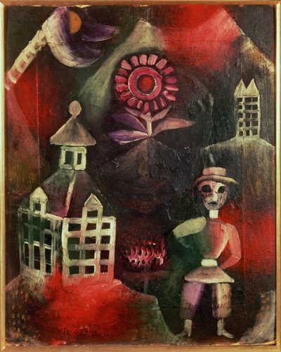 Škola (olej na kartonu) od Paul Klee