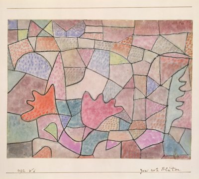 Dvě červené květiny od Paul Klee