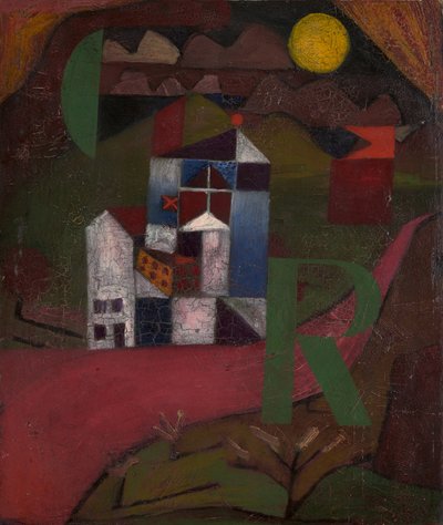 Villa R. Dům u silnice, 1919. od Paul Klee
