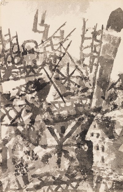 Válka překračující místo, 1914. od Paul Klee