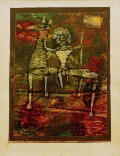 Trpasličí herold na koni od Paul Klee