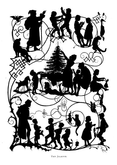 Silueta: Ved Juletid (litografie) od Paul Konewka