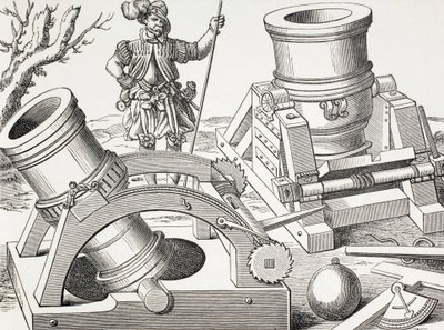 Minomety 16. století na pojízdných vozících. od Paul Lacroix