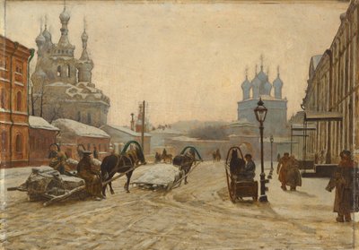 Kostel Narození Panny Marie na Putinkách a klášter Strastnoy, 1895. od Paul Louis Bouchard