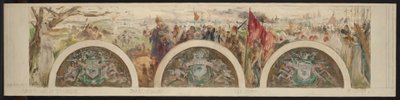 Skica vstupní haly Hôtel de Ville: Paříž a vrcholné epochy; období Gallo-Franco od Paul Louis Delance