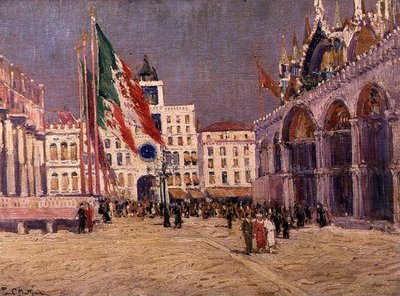 Festivalový den, cca 1925 (olej na plátně) od Paul Mathieu
