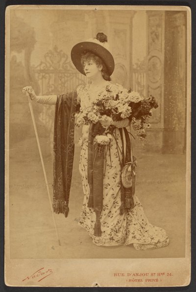 Sarah Bernhardtová jako Floria v La Tosca od Paul Nadar