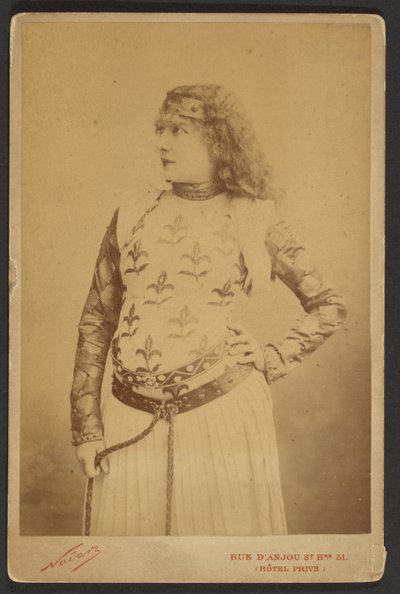 Sarah Bernhardt jako Lady Macbeth od Paul Nadar