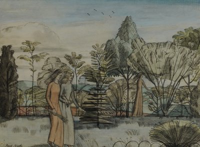 Barbory v zahradě od Paul Nash