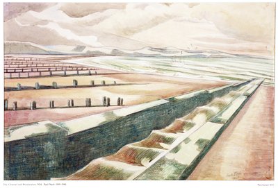 Kanál a vlnolam od Paul Nash